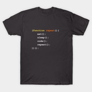 Function { Eat Sleep Code Repeat } T-Shirt